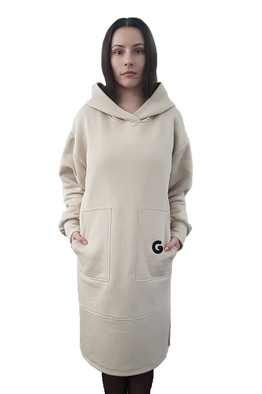 TheG Minimalist Longline Hoody // pšenica