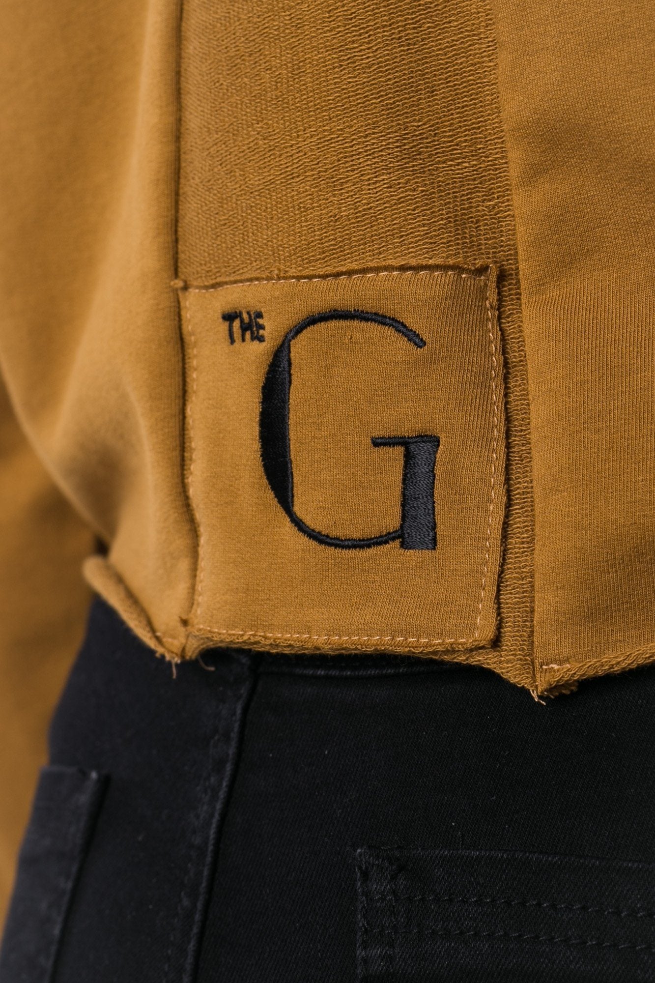 The Woman Panelled Cropped Hoody 17 // umber