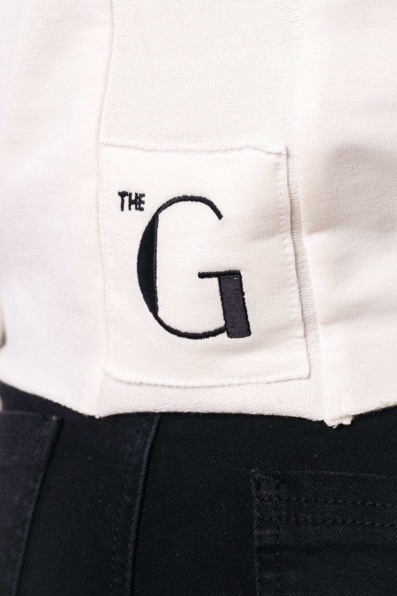 The Woman Paneled Cropped Hoody 17 // perla