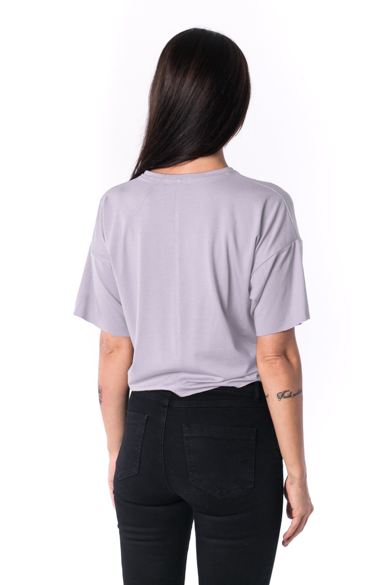 TheG Woman Paneled Oversize Crop Tee 17 // lila