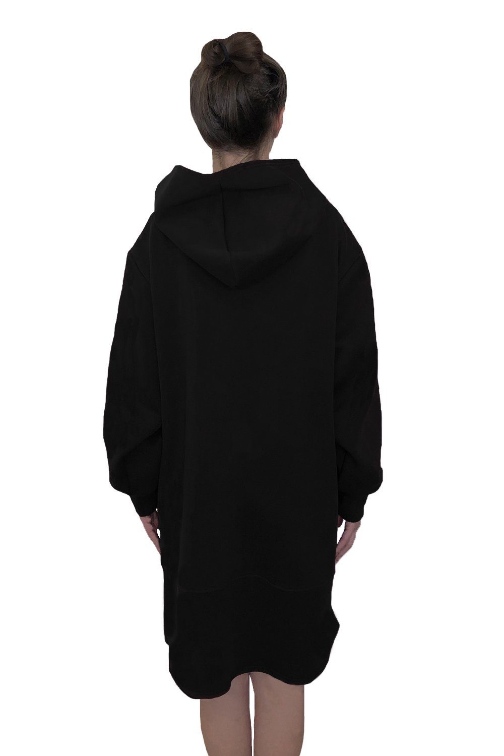 TheG Minimalist Longline Hoody // čierna