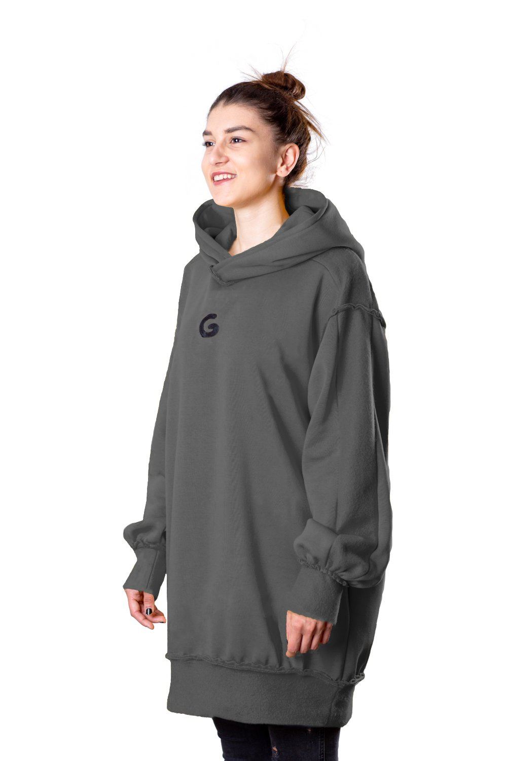 TheG Fresh Oversize Hoody Woman // vypraná šedá