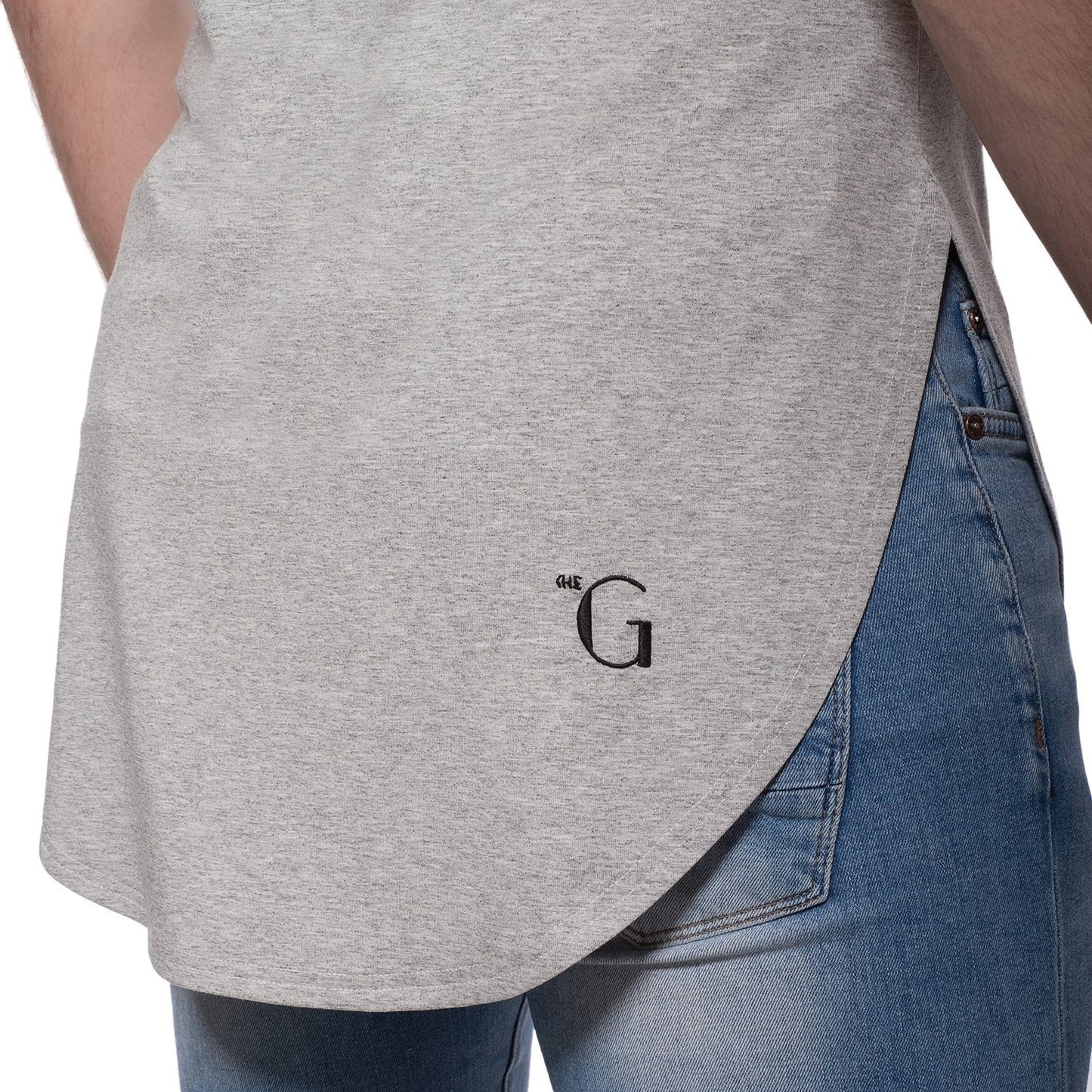 TheG Man Viscose Basic 1/2 Long Tee // grey