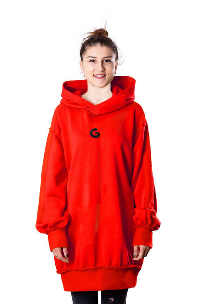 TheG Fresh Oversize Hoody Woman // červená