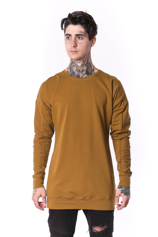 The Man Panelled Pullover Crewneck 17 // umber