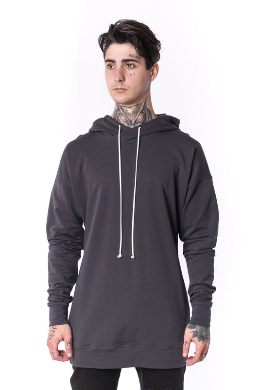 The Man Panelled Hoody 17 // charcoal