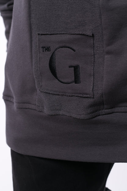 The Man Paneled Hoody 17 // drevené uhlie