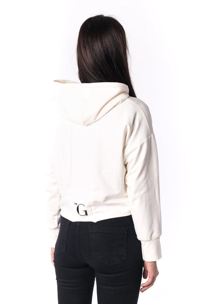 The Woman Panelled Cropped Hoody 17 // pearl