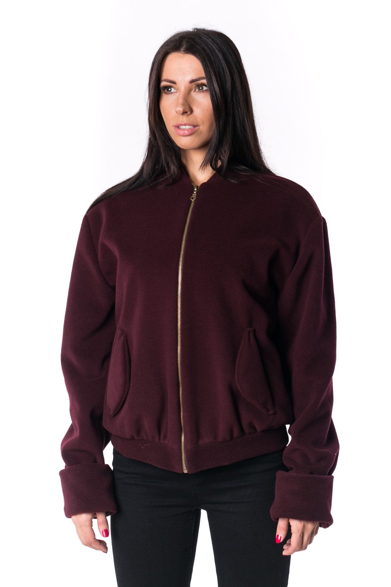 The Woman Panelled Bomber 17 // wine