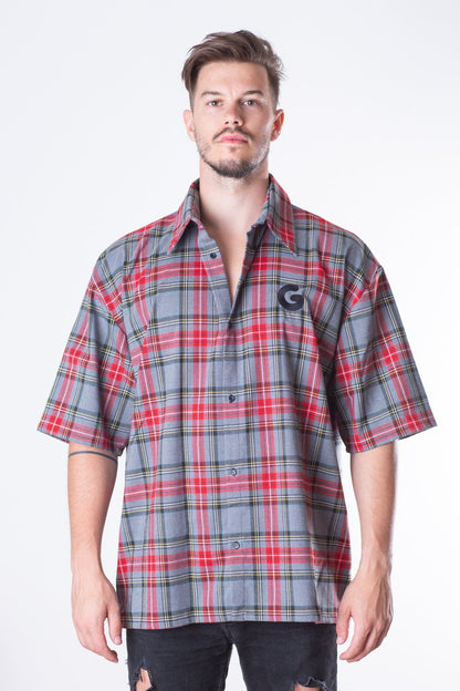 Tartan Man Shirt // sivá