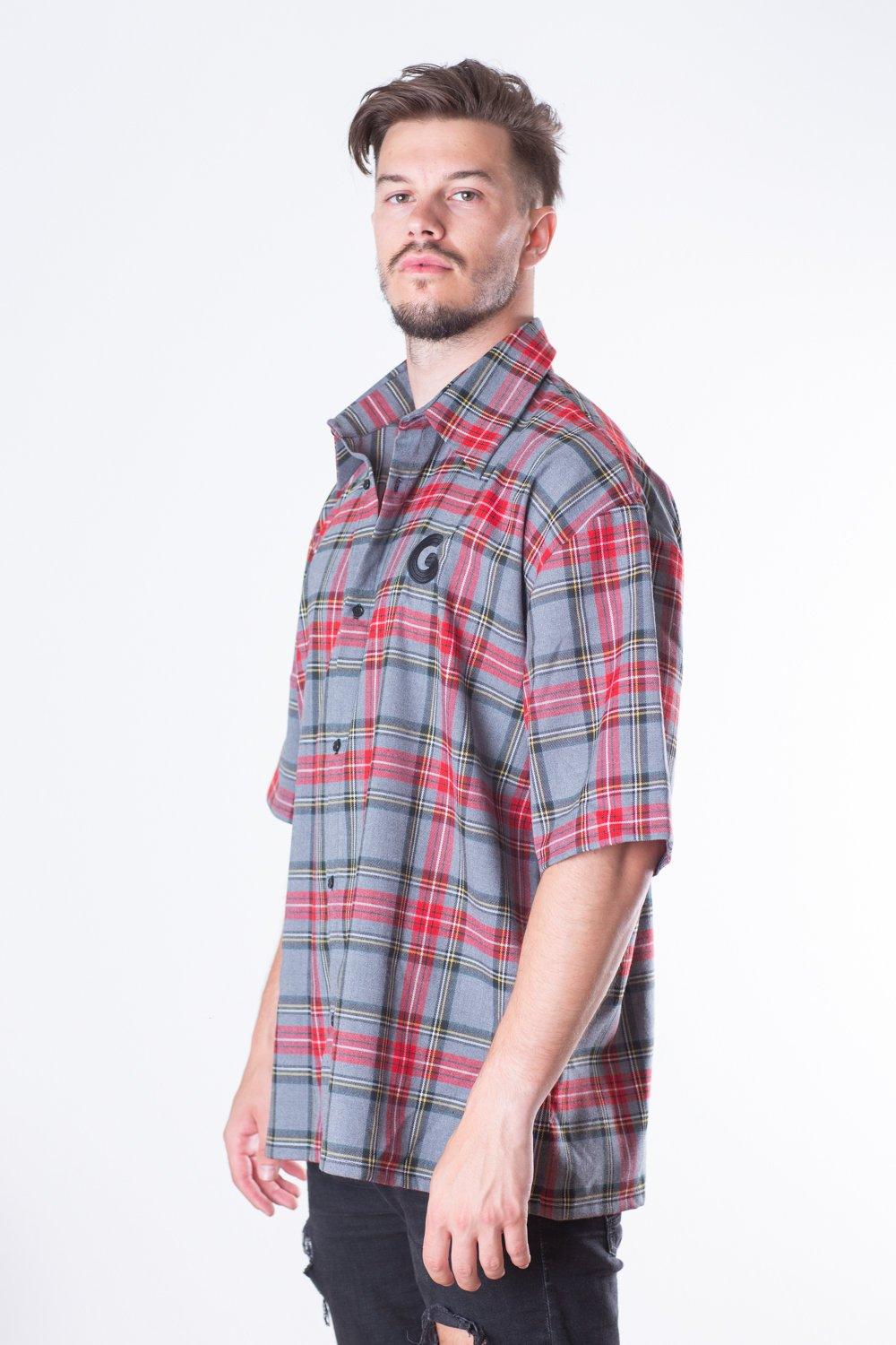 Tartan Man Shirt // sivá
