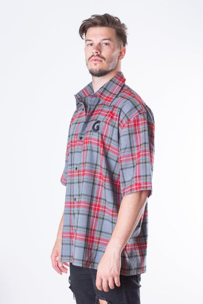 Tartan Man Shirt // sivá