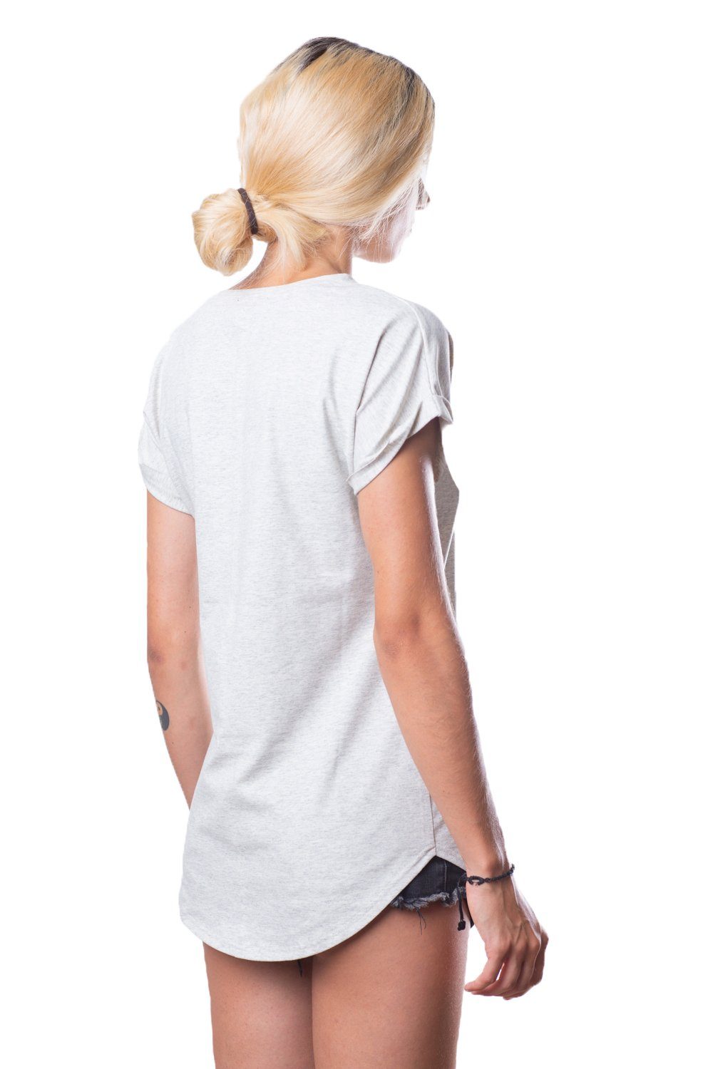 Dámske tričko French Terry Oversize // sivobiele