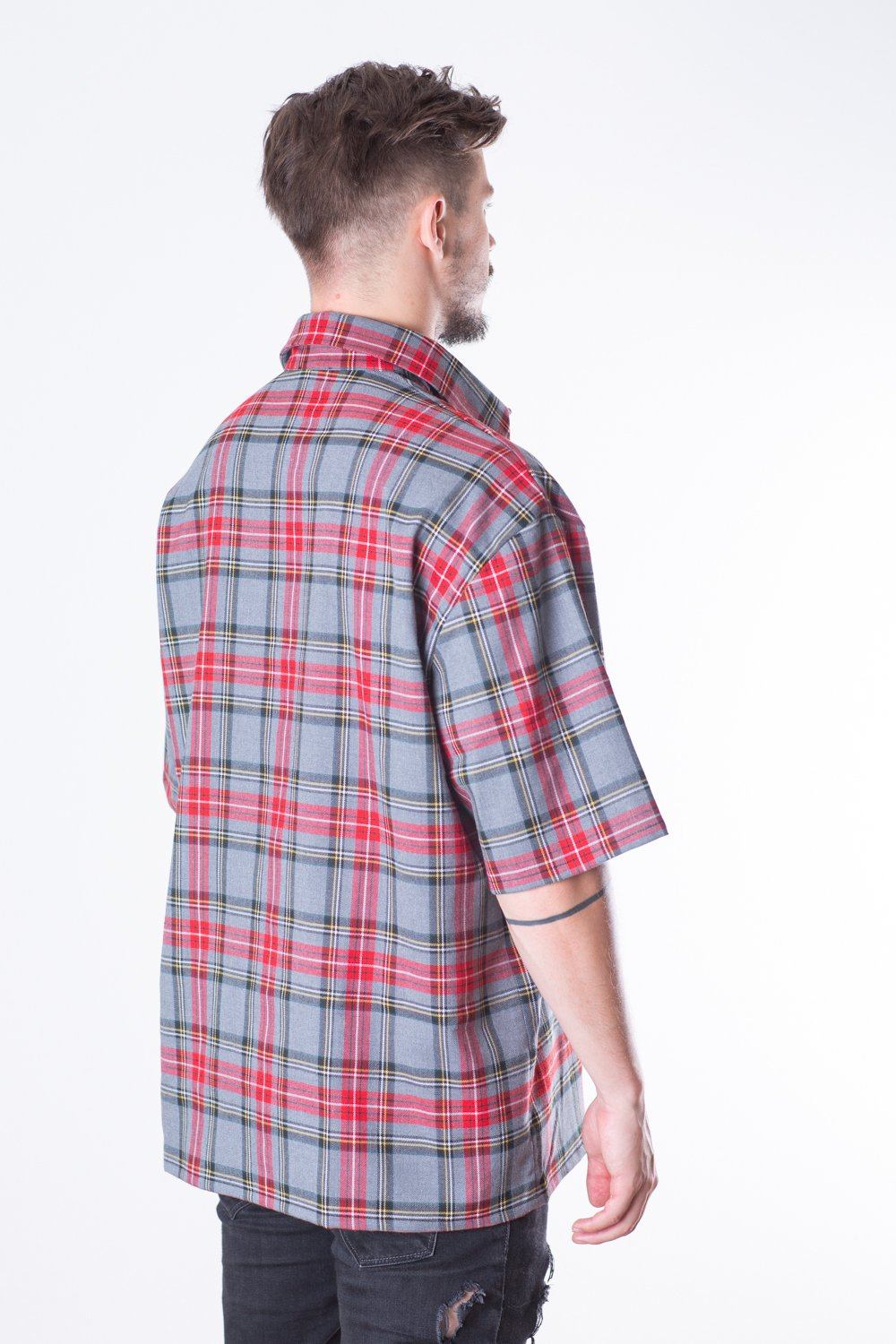 Tartan Man Shirt // sivá