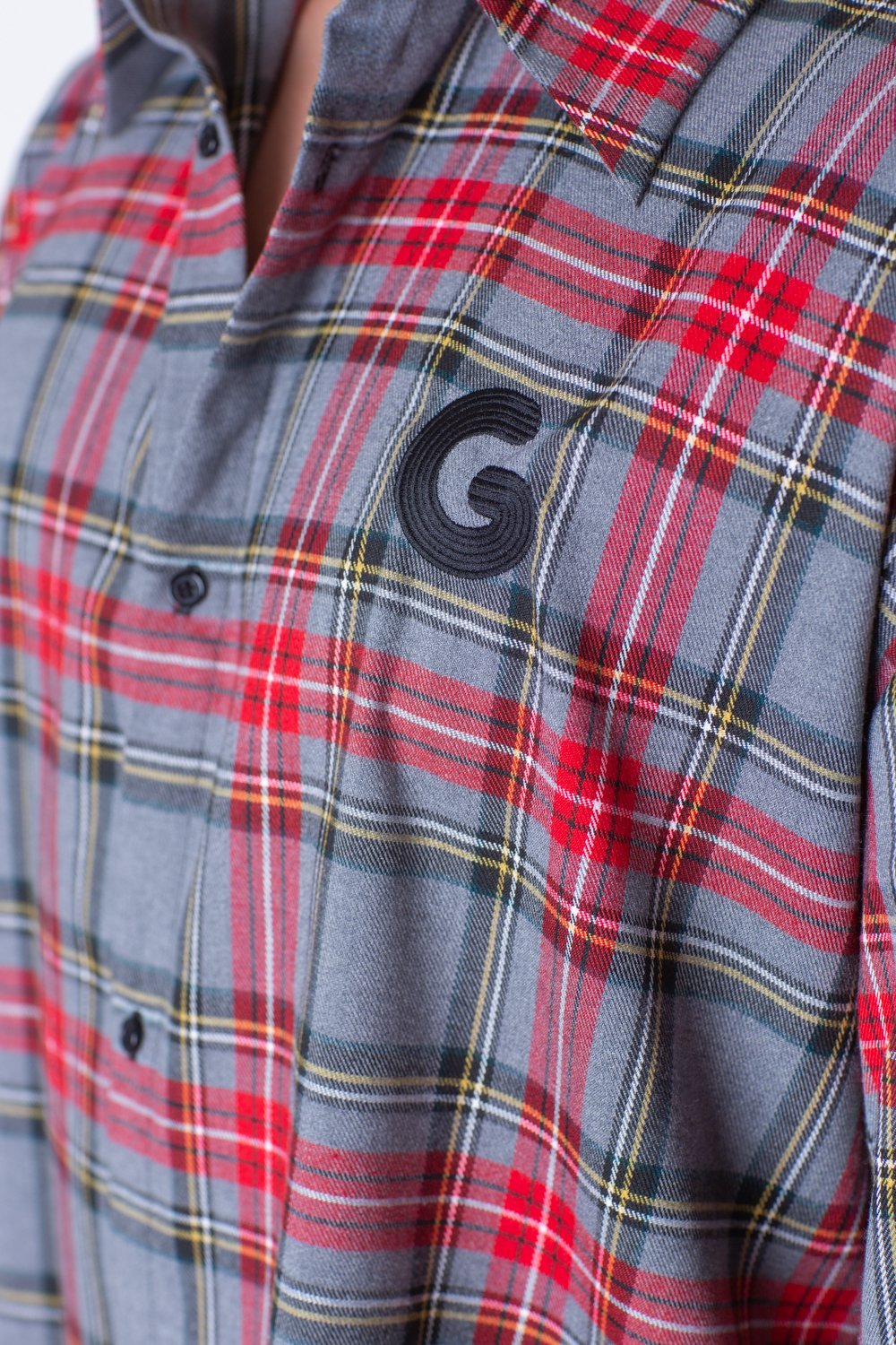 Tartan Man Shirt // sivá