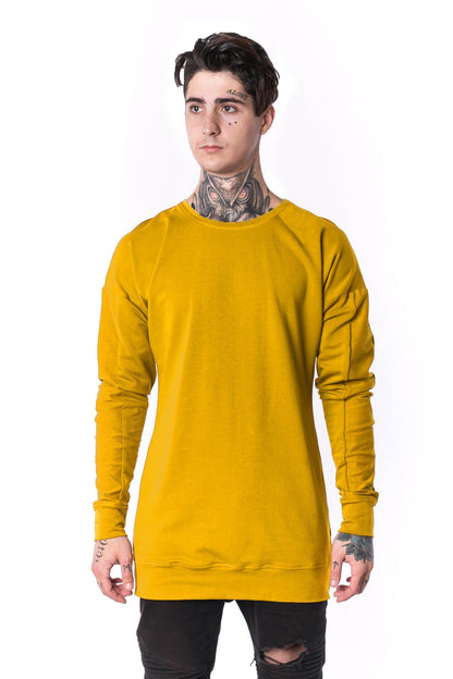 The Man Panelled Pullover Crewneck 17 // yellow