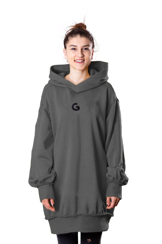 TheG Fresh Oversize Hoody Woman // washed gray