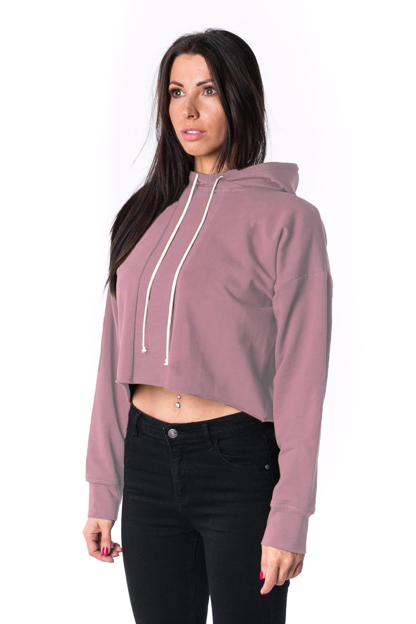 The Woman Paneled Cropped Hoody 17 // oldpink