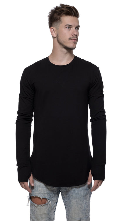 TheG Man Viscose Under Long Tee // black
