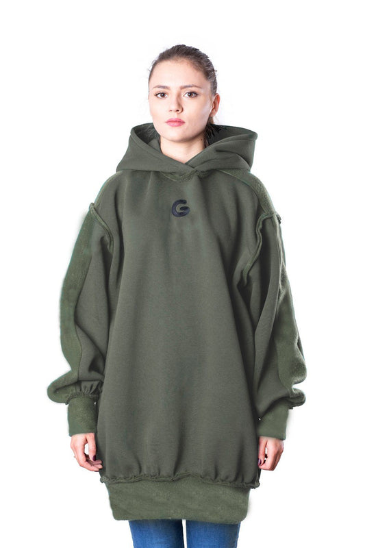 TheG Fresh Oversize Hoody Woman // vojenská zelená