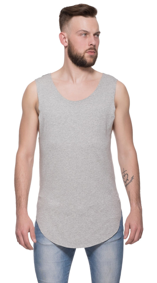 TheG Man Viscose Long Tank // grey