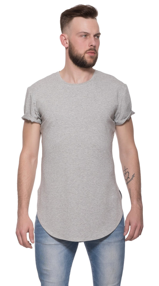 TheG Man Viscose Basic 1/2 Long Tee // grey