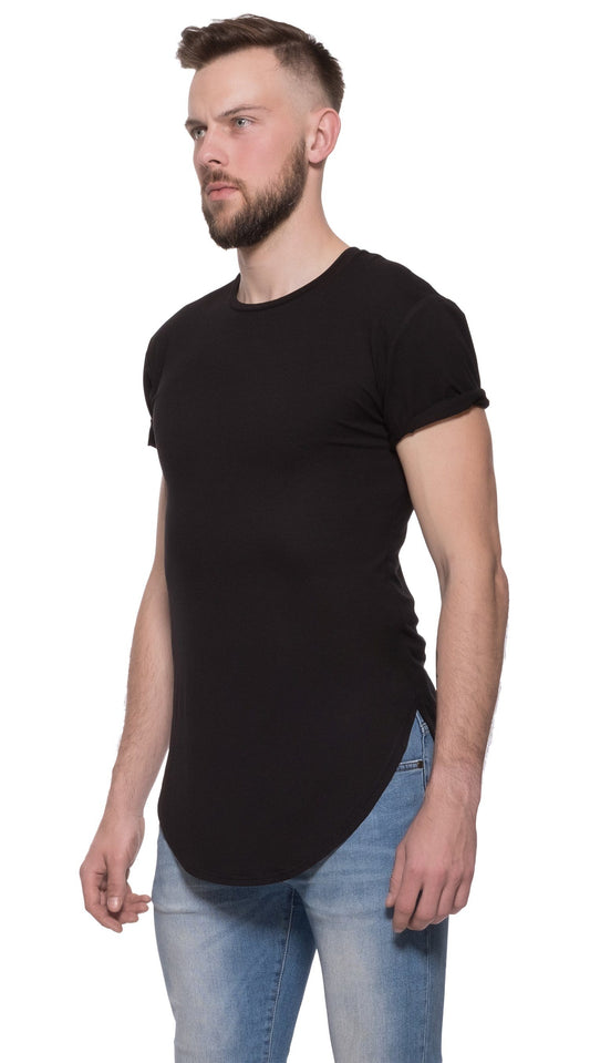 TheG Man Viscose Basic 1/2 Long Tee // black