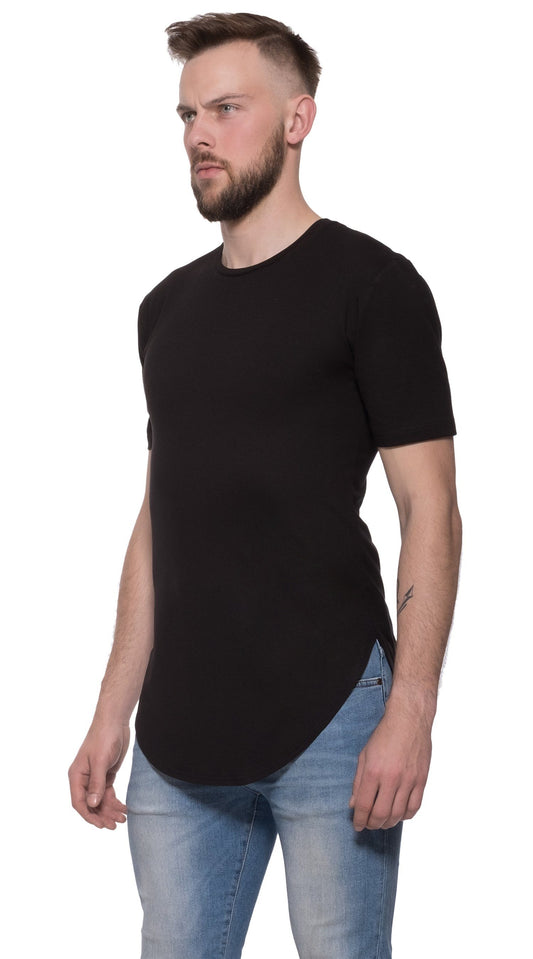 TheG Man Viscose Basic 2/2 Long Tee // black