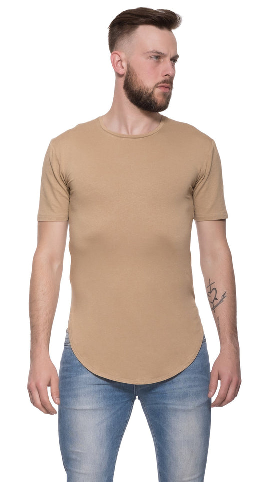 TheG Man viskózové Basic 2/2 dlhé tričko // ťava