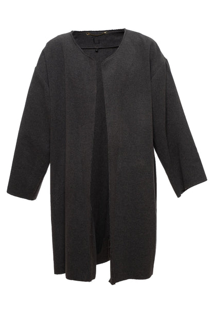 TheG wool handmade designer overcoat gray