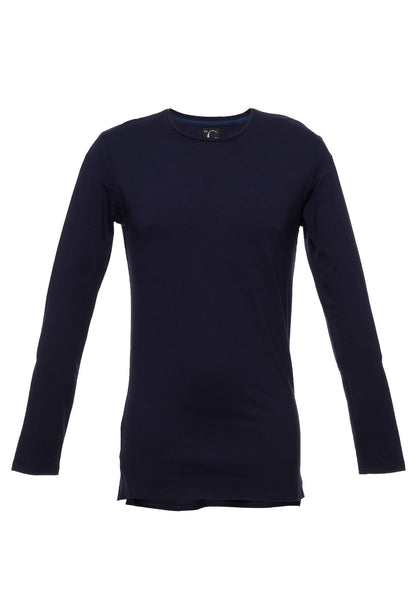 TheG viscose handmade designer under long tee navy blue