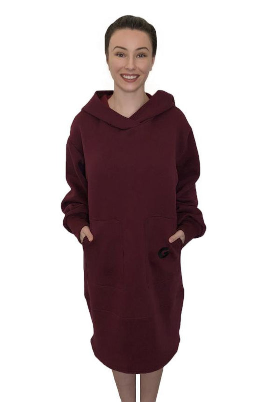 TheG Minimalist Longline Hoody // merlot